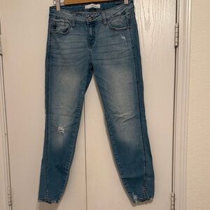 KanCan Distressed Light Blue Ankle Jeans